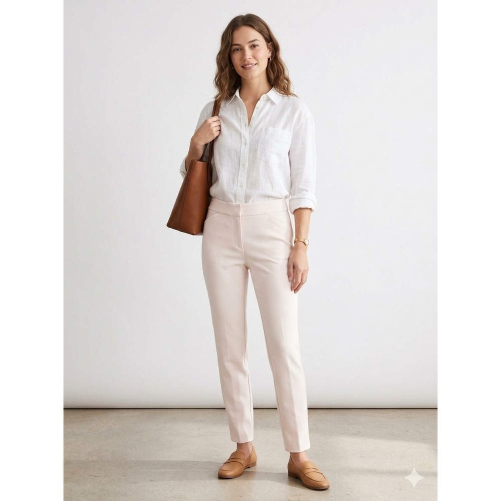 Rachel Zoe Blush Pink Tailored Trousers Slim Leg Dress Pants Size 6